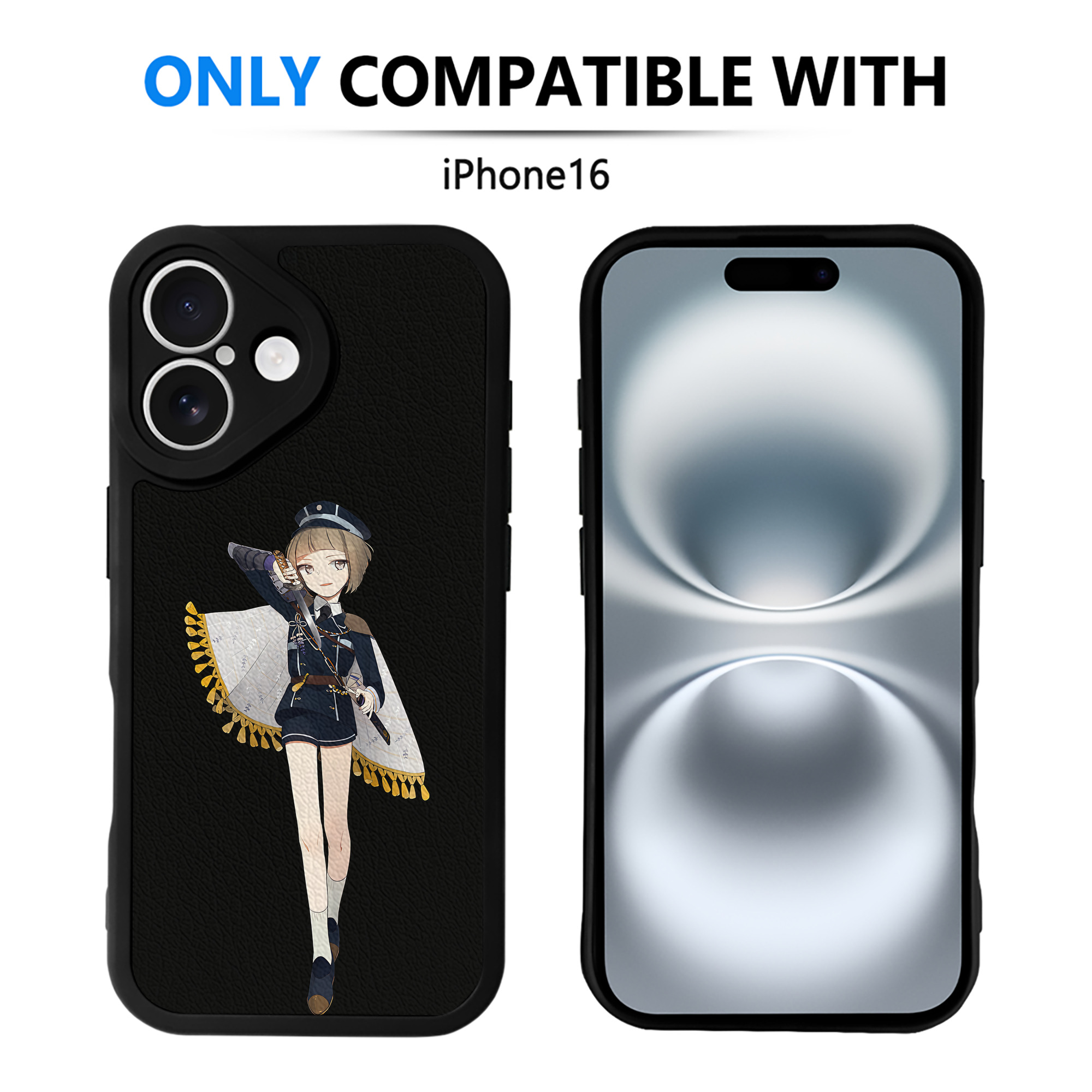 （画像用） 刀剣乱舞 Touken Ranbu 【iPhone 16シリーズ対応】シリコンスマホケース（レザー調） 材質：シリコン